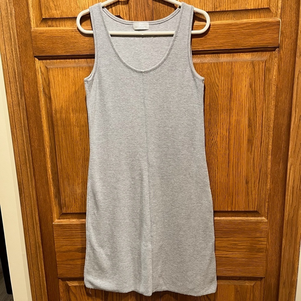Non Fiction Homeware Gray Sleeveless Waffle Knit Sleeveless Dress - Size Small